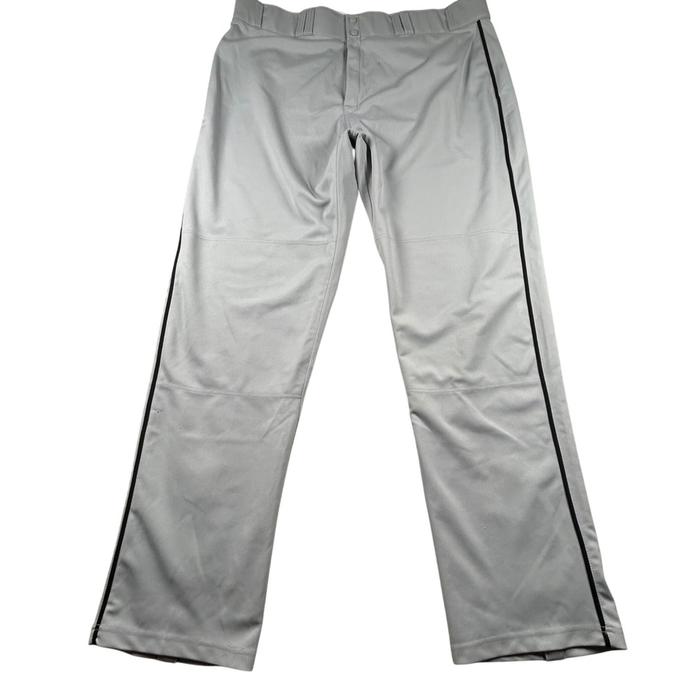 Easton Mens XXL Gray Baseball Pants Black Side Stripe Athletic Trousers 1627
